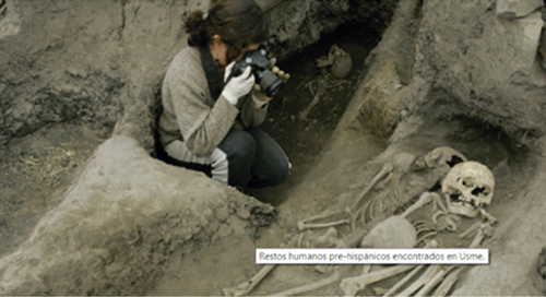 Fig. 3. Hallazgo arqueológico de restos Humanos prehispánicos en Usme, Bogotá D.C., Fuente: Semana.com