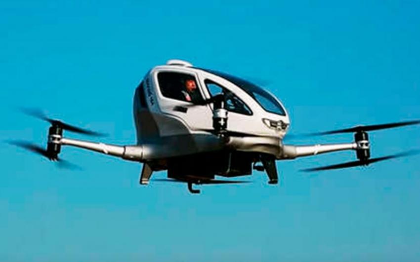 En China, se lanza un vehículo volador inteligente impulsado por energía eléctrica