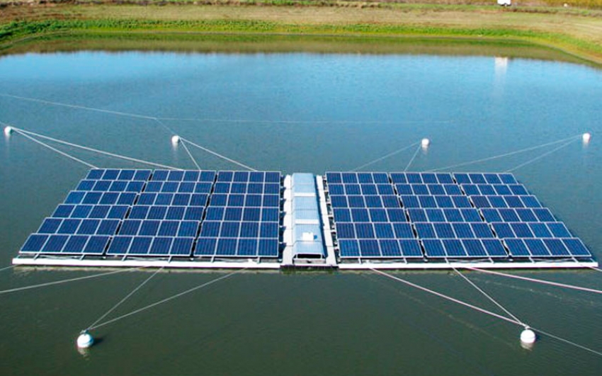 El agua se convierte en la nueva tierra para plantas solares en la India